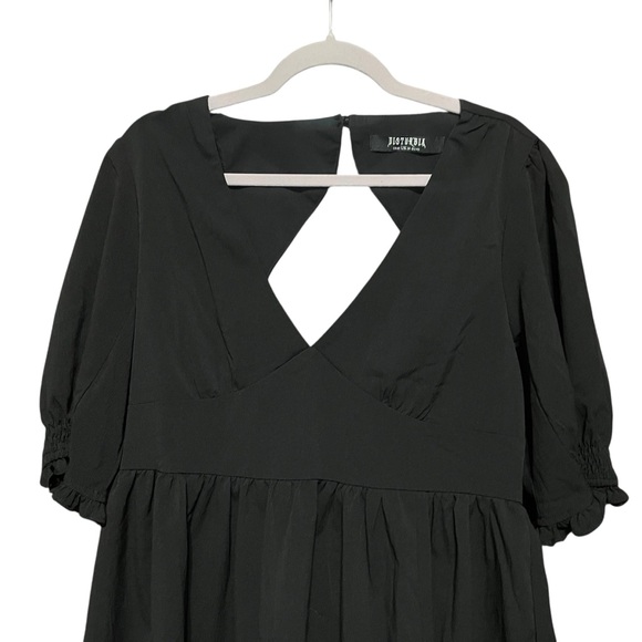 Disturbia Black Divination Textured Mini Dress Size 10 Goth Gothic whimsical - Picture 4 of 16